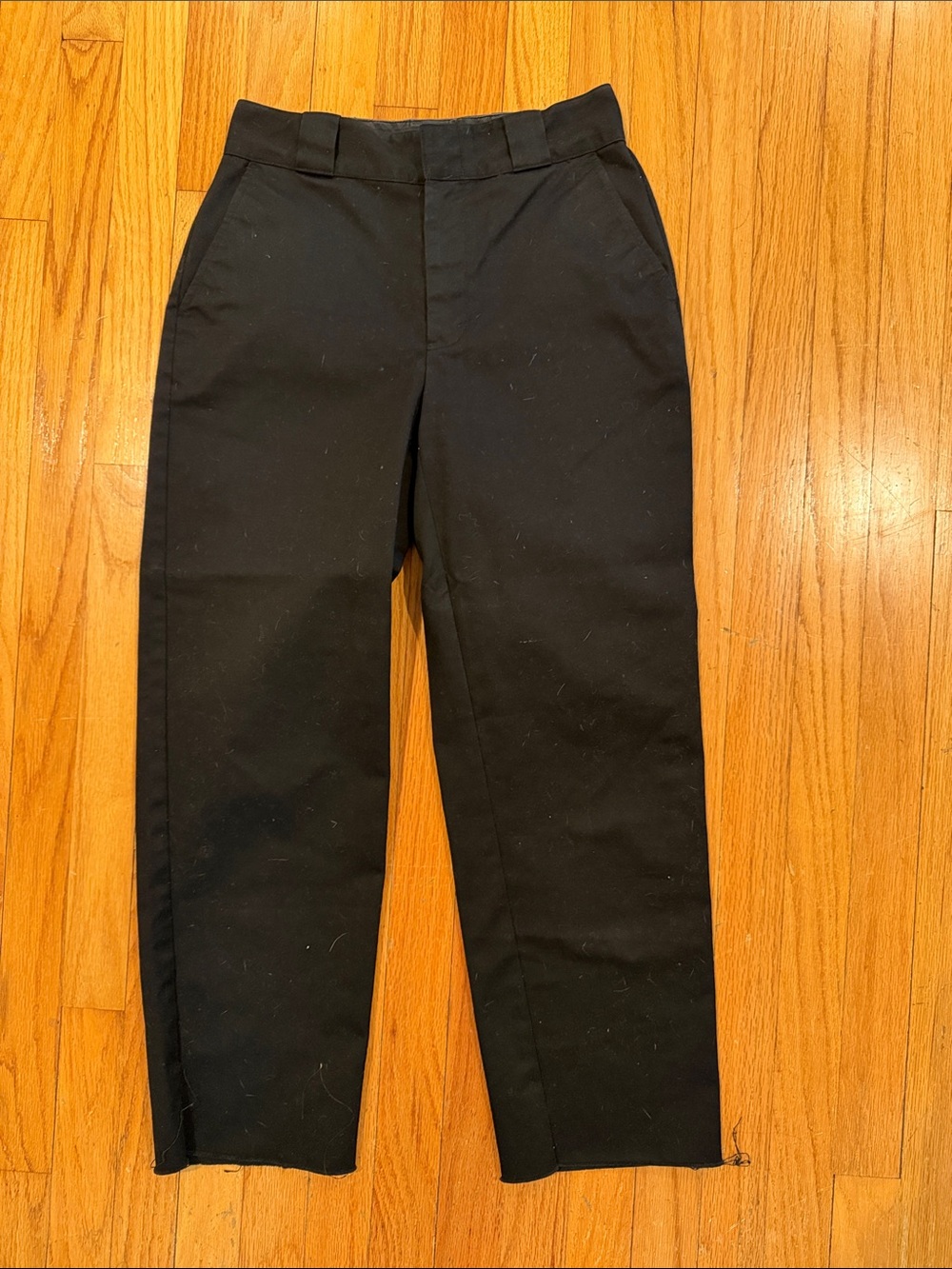TNA Black High-Rise Straight Chinos